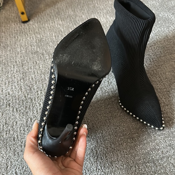 Alexander Wang Eri Studded Stretch Knit Sock Booties - Picture 2 of 7